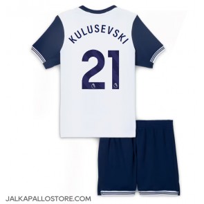 Tottenham Hotspur Dejan Kulusevski #21 Kotipaita Lapsille 2024-25 Lyhythihainen (+ shortsit)